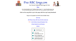 Desktop Screenshot of freeabcsongs.com