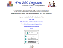 Tablet Screenshot of freeabcsongs.com